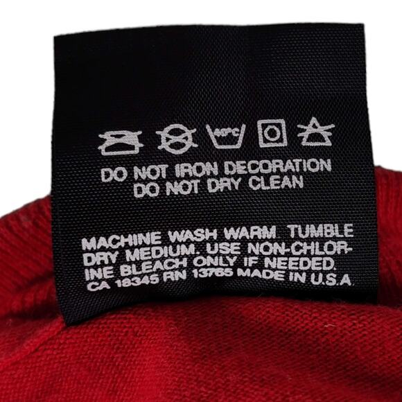 Vintage 80s Screen Stars Red Single Stitch Southwest Puffy Paint Tee USA Size S - Picture 11 of 12